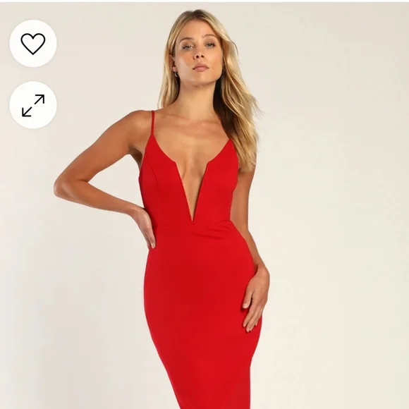Lulus | Dresses | Always Sensational Red Sleeveless Bodycon Midi Dress |  Poshmark